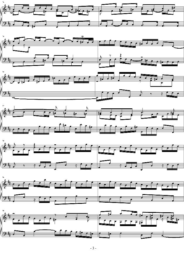 Fuge h-moll钢琴曲谱（图3）