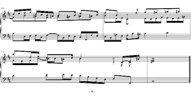 Fuge h-moll钢琴曲谱（图9）