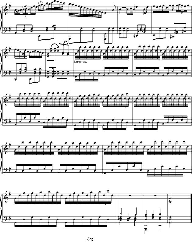 G大调钢琴协奏曲钢琴曲谱（图4）