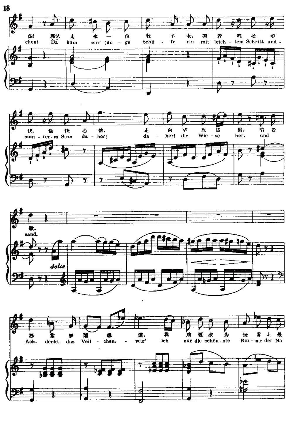 [奥]紫罗兰（中外文对照、正谱）钢琴曲谱（图6）