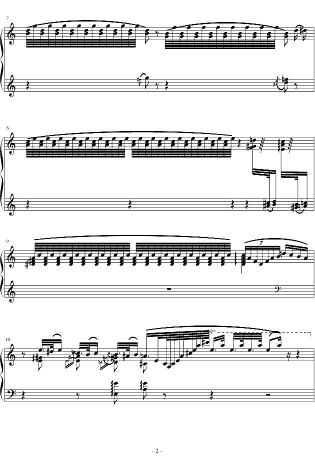 匈牙利狂想曲第11号钢琴曲谱（图2）