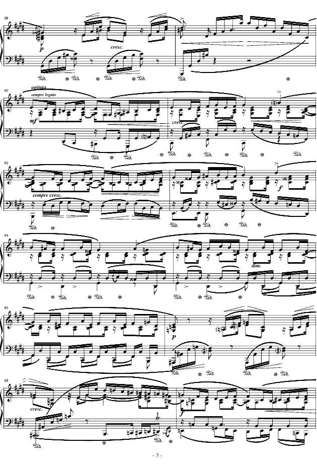 降E大调夜曲（op.62-2）钢琴曲谱（图3）