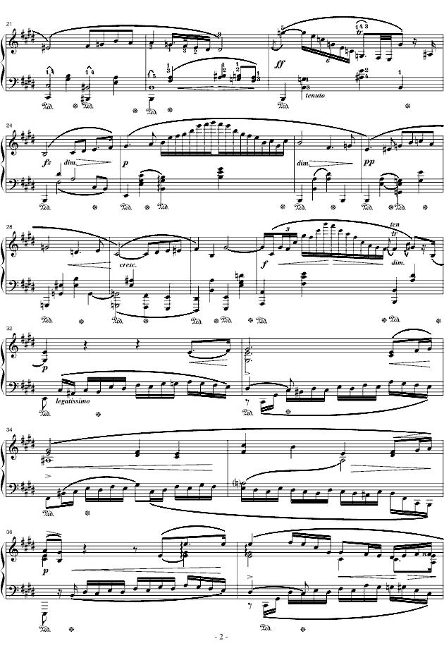 降E大调夜曲（op.62-2）钢琴曲谱（图2）