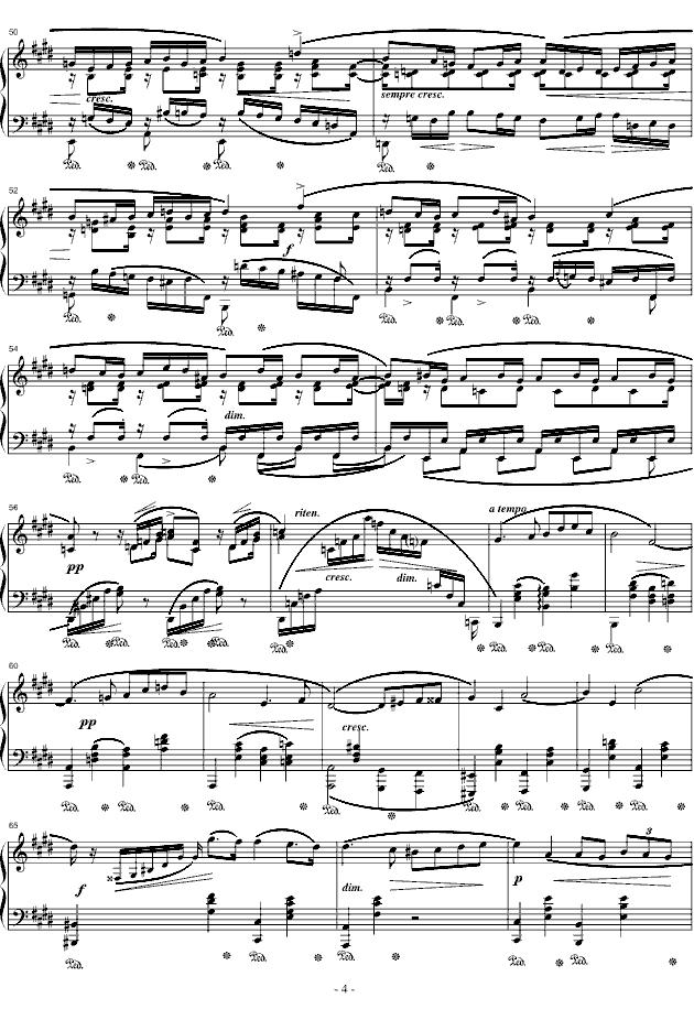 降E大调夜曲（op.62-2）钢琴曲谱（图4）