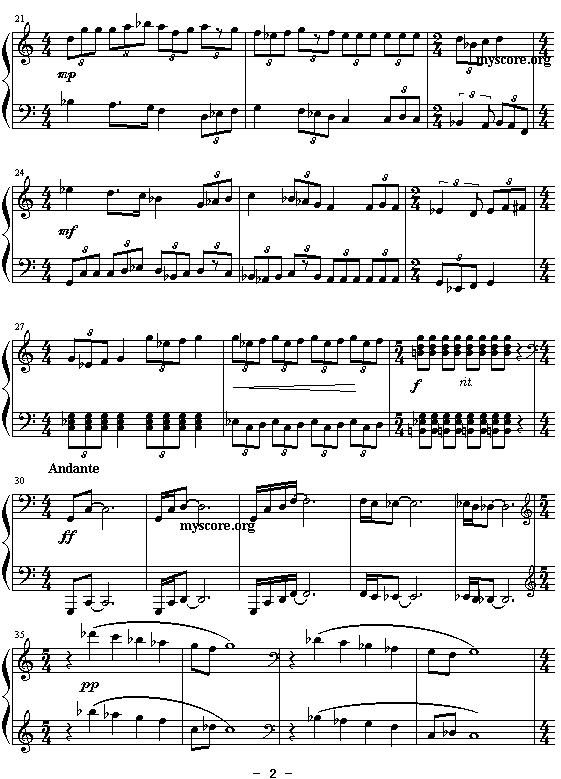 《神雕侠侣交响乐》改编钢琴曲：少年杨过钢琴曲谱（图2）