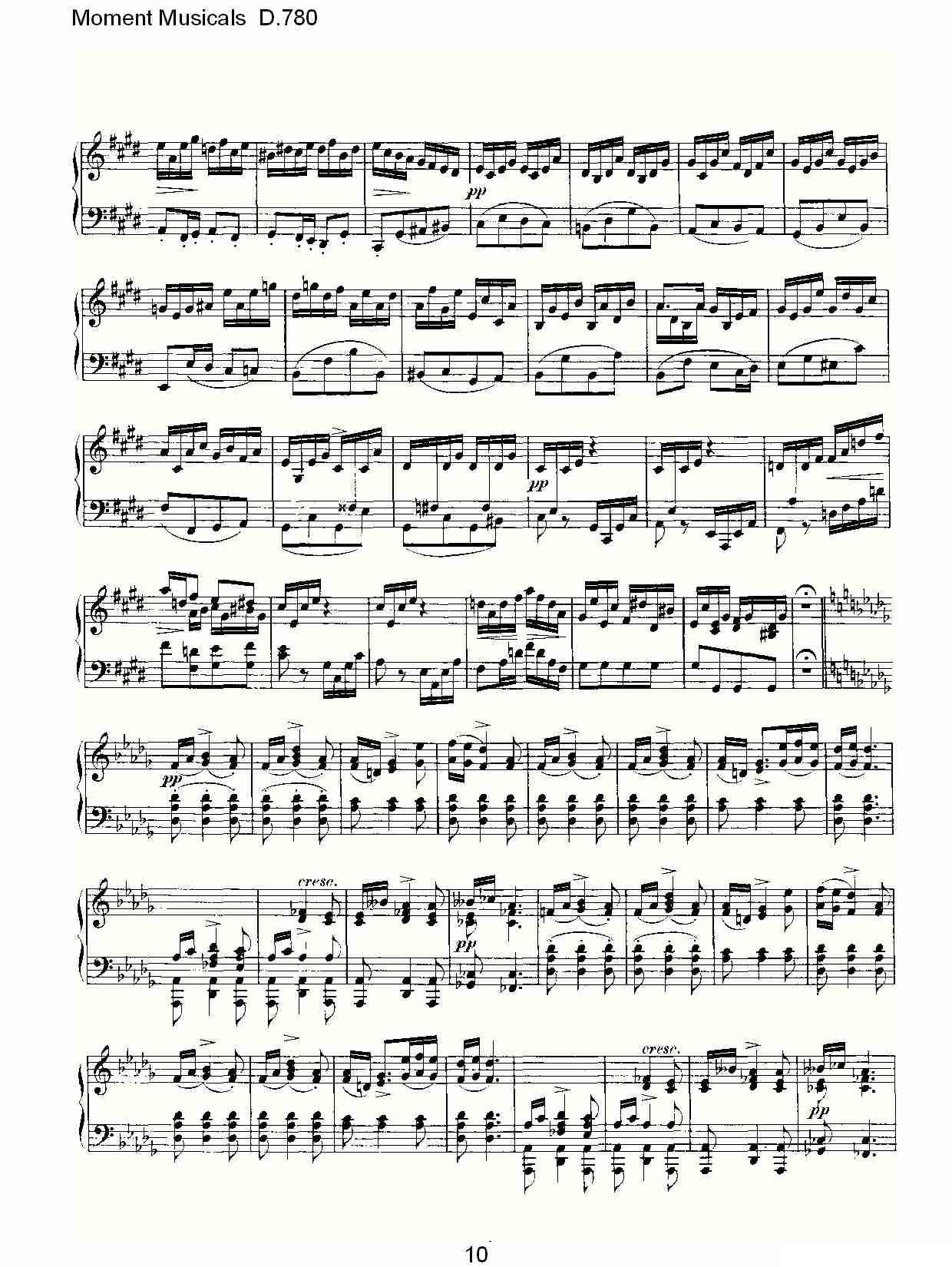 Moment Musicals D.780钢琴曲谱（图10）