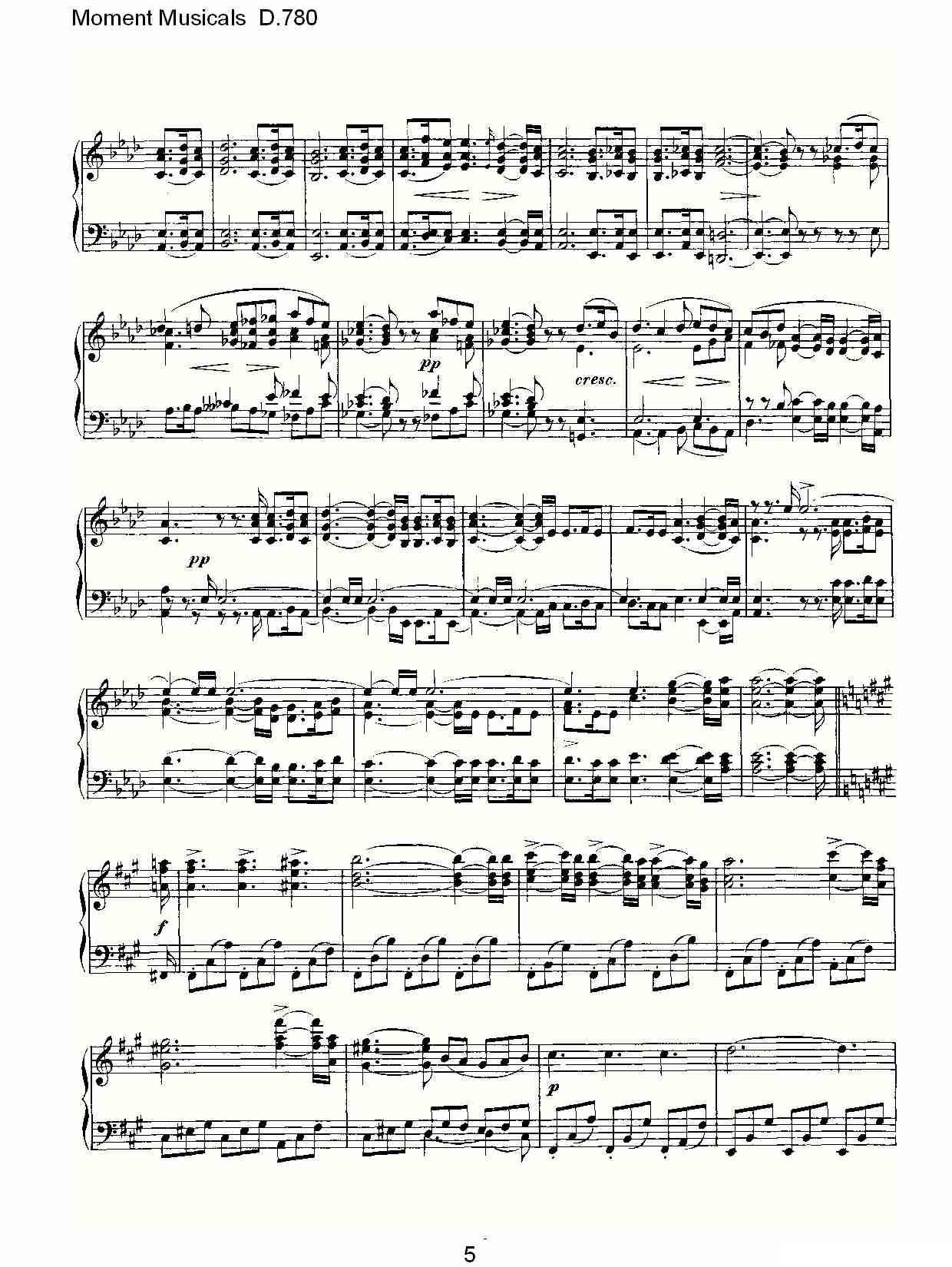 Moment Musicals D.780钢琴曲谱（图5）
