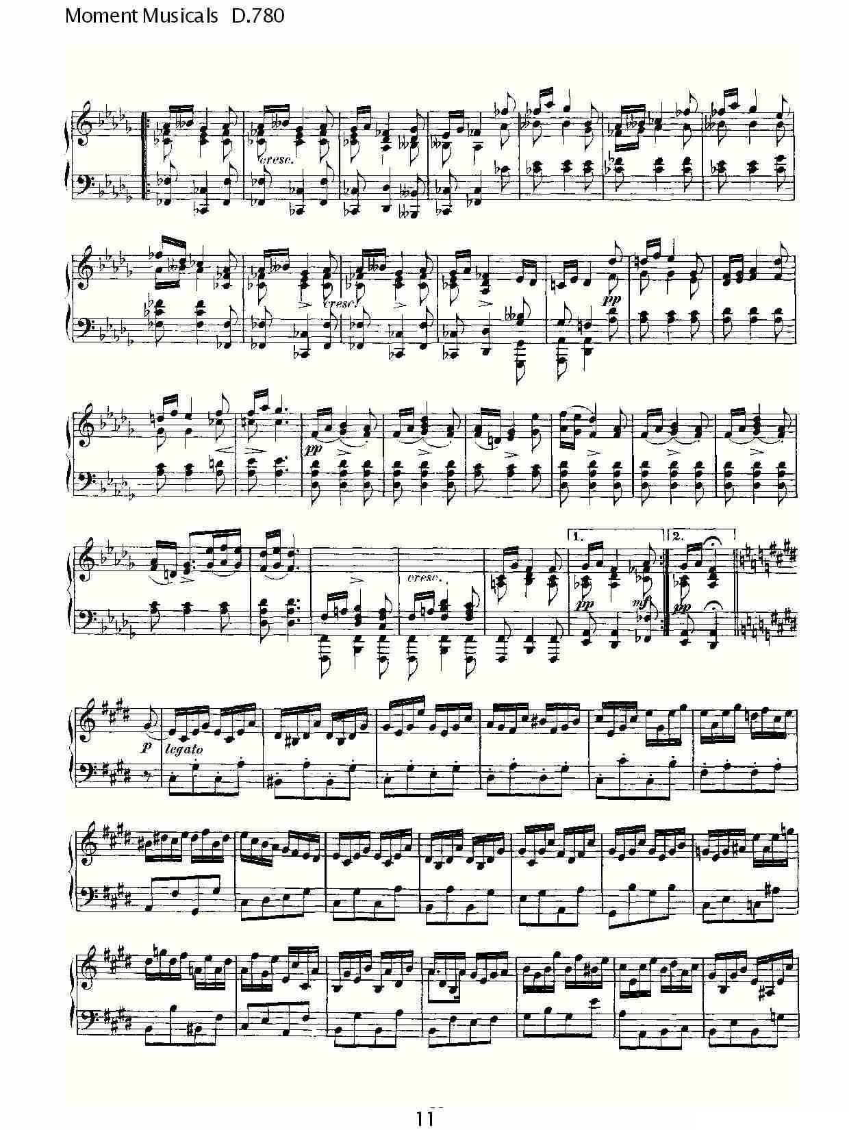 Moment Musicals D.780钢琴曲谱（图11）