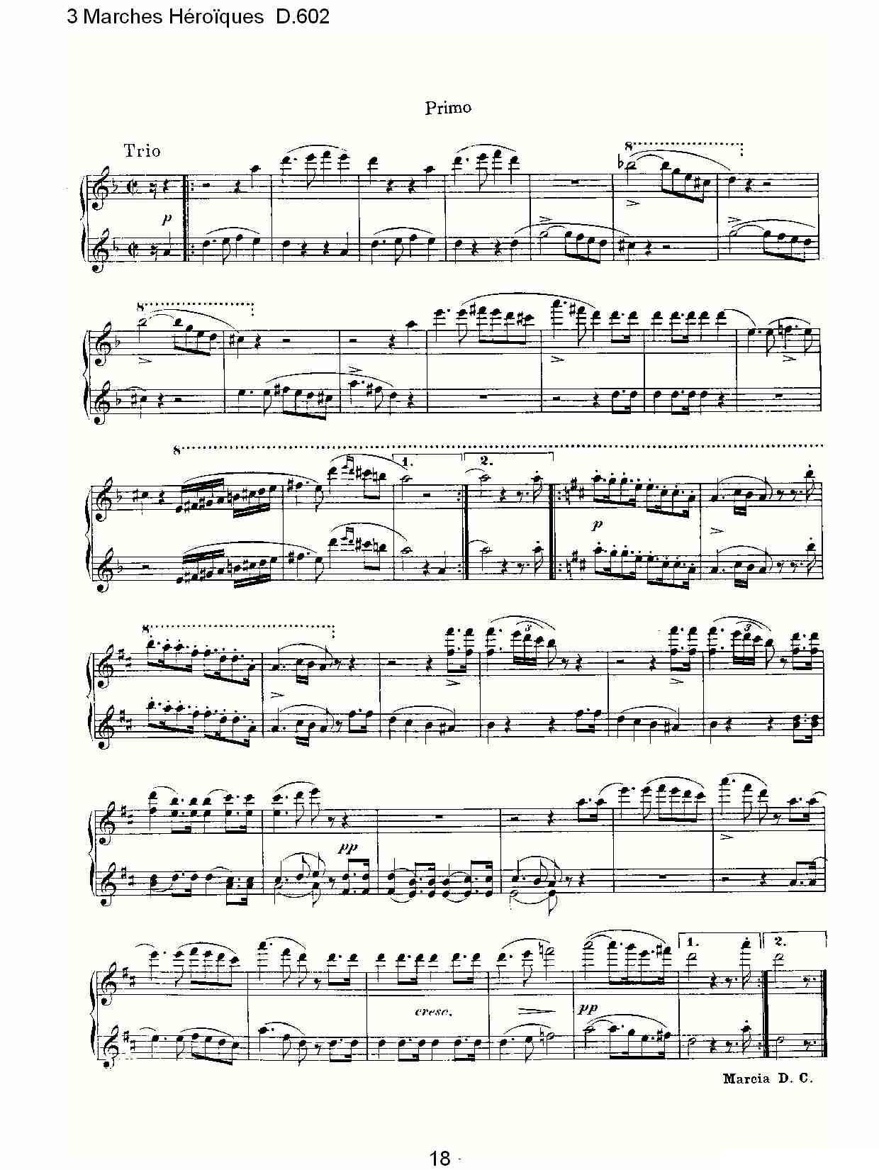 3 Marches Héro?ques D.602（3 进行曲Héro?que）钢琴曲谱（图18）