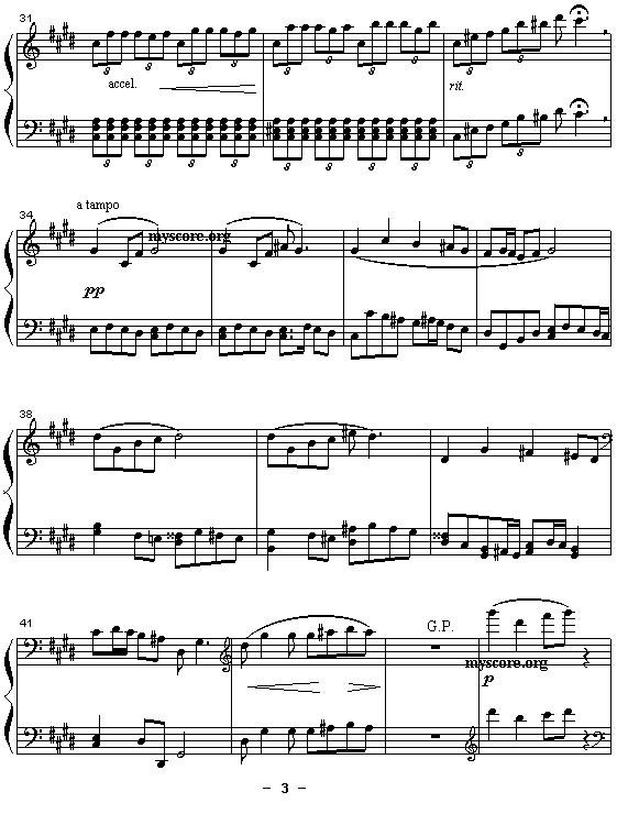 《神雕侠侣交响乐》改编钢琴曲：黯然销魂钢琴曲谱（图3）