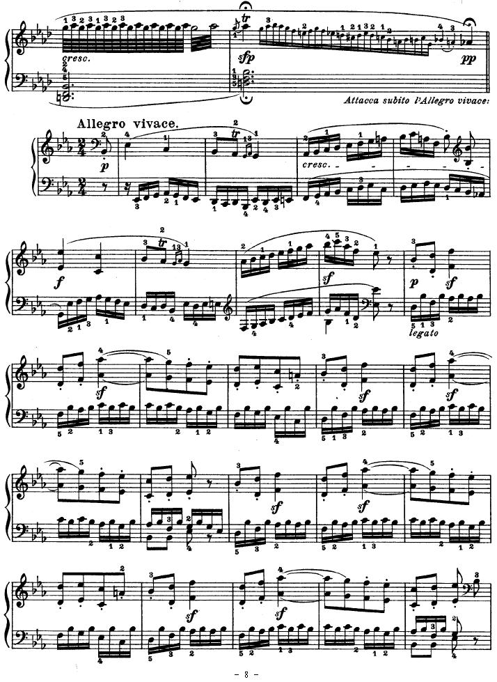 SONATE（第十三钢琴奏鸣曲-Op.27 No.1）钢琴曲谱（图8）