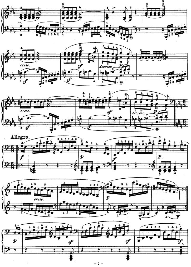 SONATE（第十三钢琴奏鸣曲-Op.27 No.1）钢琴曲谱（图2）