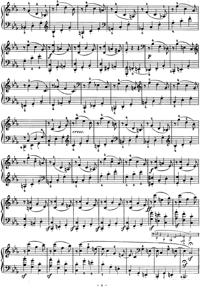 SONATE（第十三钢琴奏鸣曲-Op.27 No.1）钢琴曲谱（图6）
