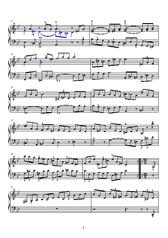 吉格舞曲钢琴曲谱（图2）
