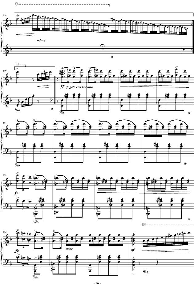 匈牙利狂想曲第14号钢琴曲谱（图16）