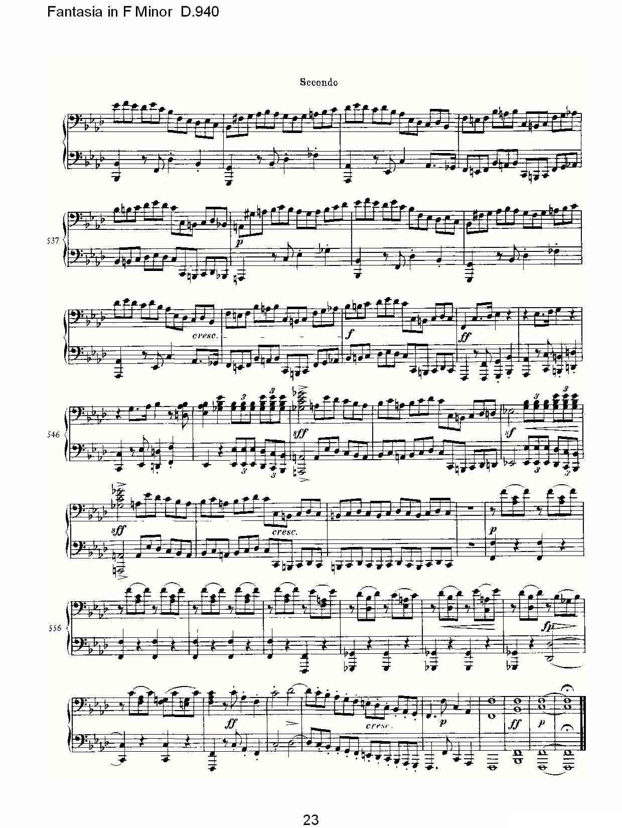 Fantasia in F Minor D.940（F小调幻想曲D.940）钢琴曲谱（图23）