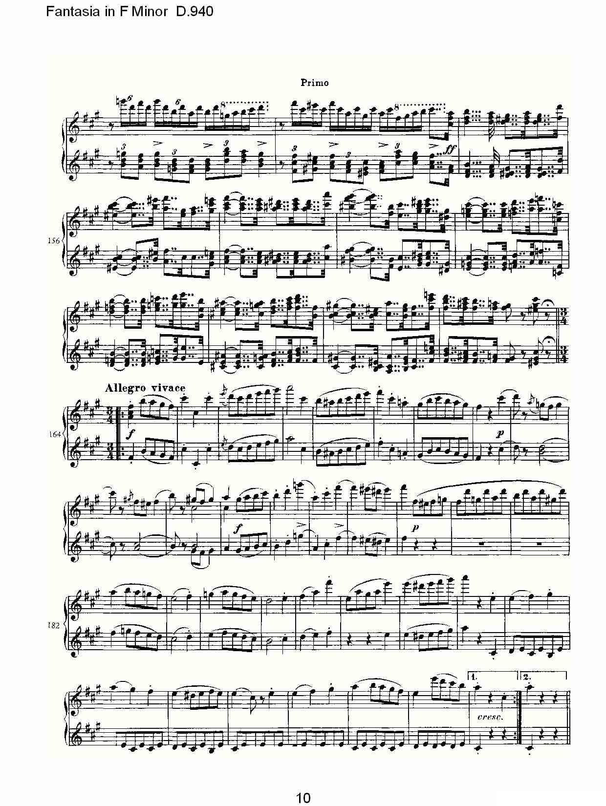 Fantasia in F Minor D.940（F小调幻想曲D.940）钢琴曲谱（图10）