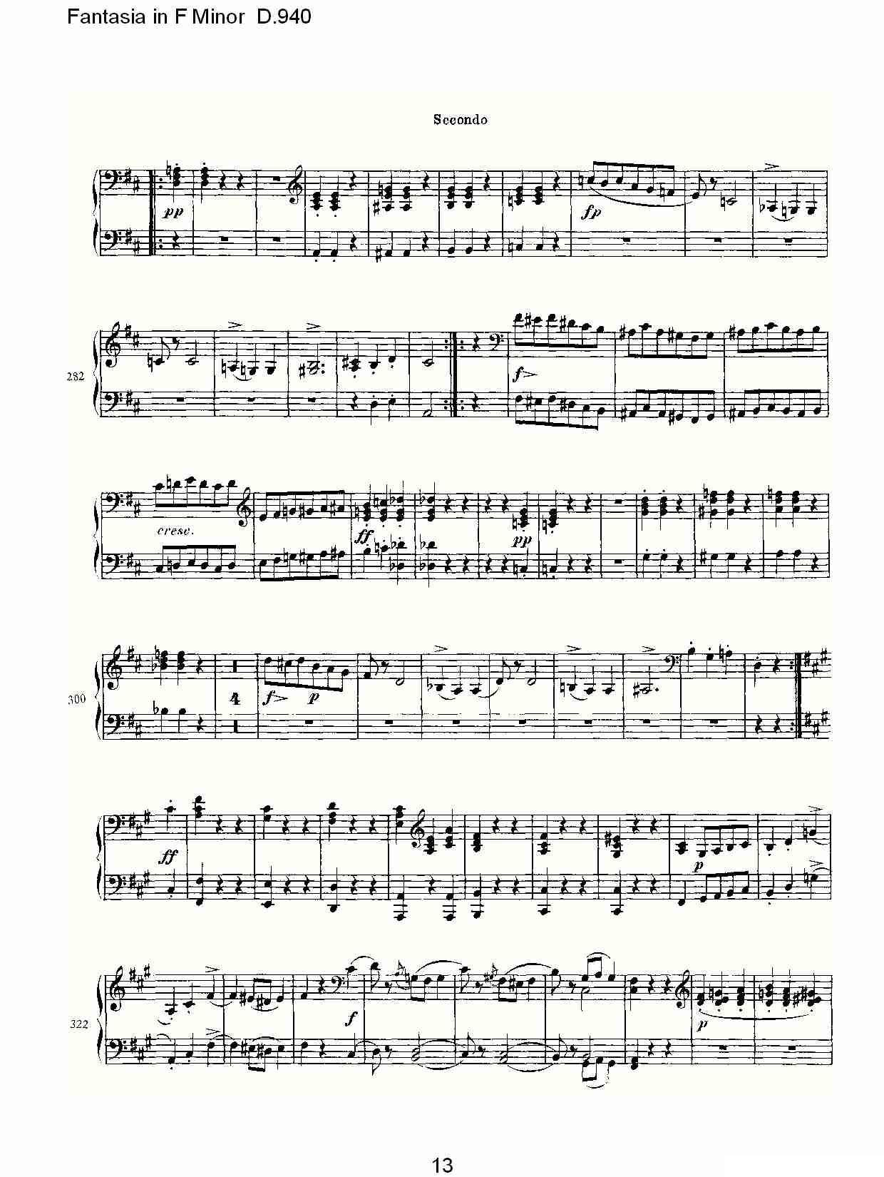 Fantasia in F Minor D.940（F小调幻想曲D.940）钢琴曲谱（图13）