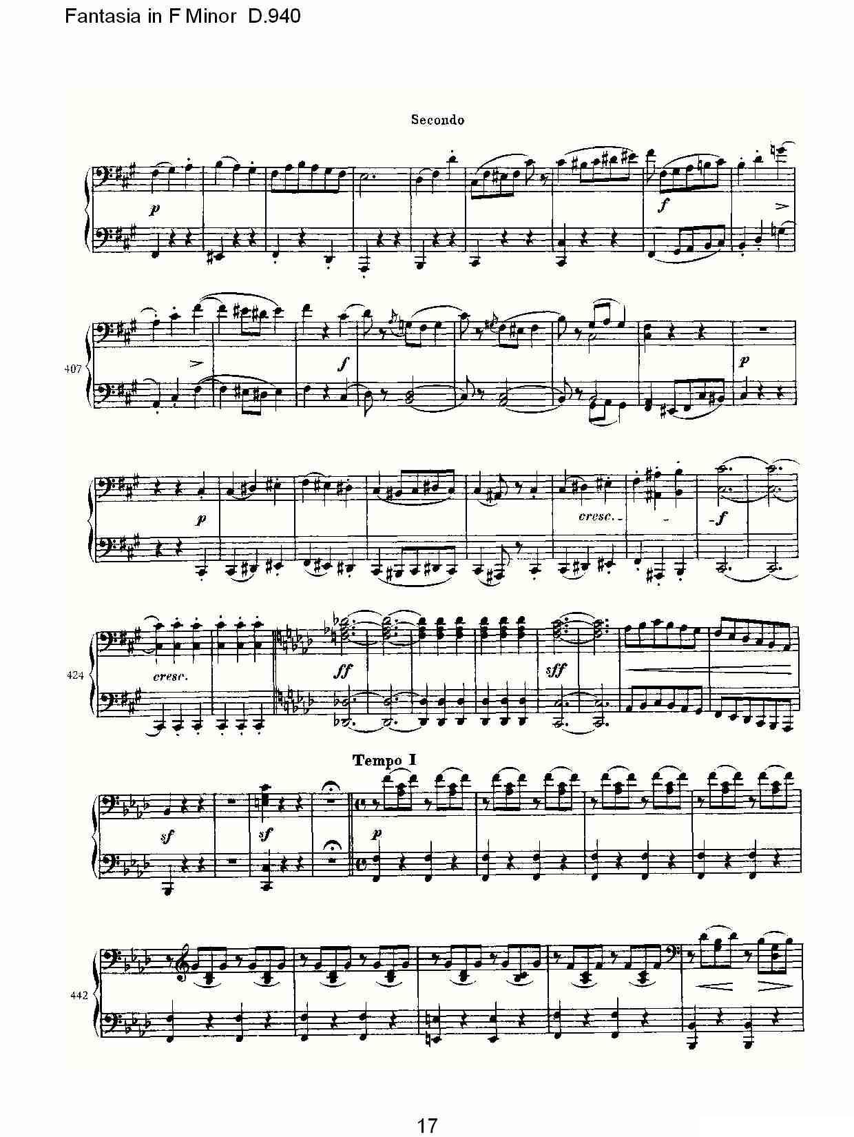 Fantasia in F Minor D.940（F小调幻想曲D.940）钢琴曲谱（图17）