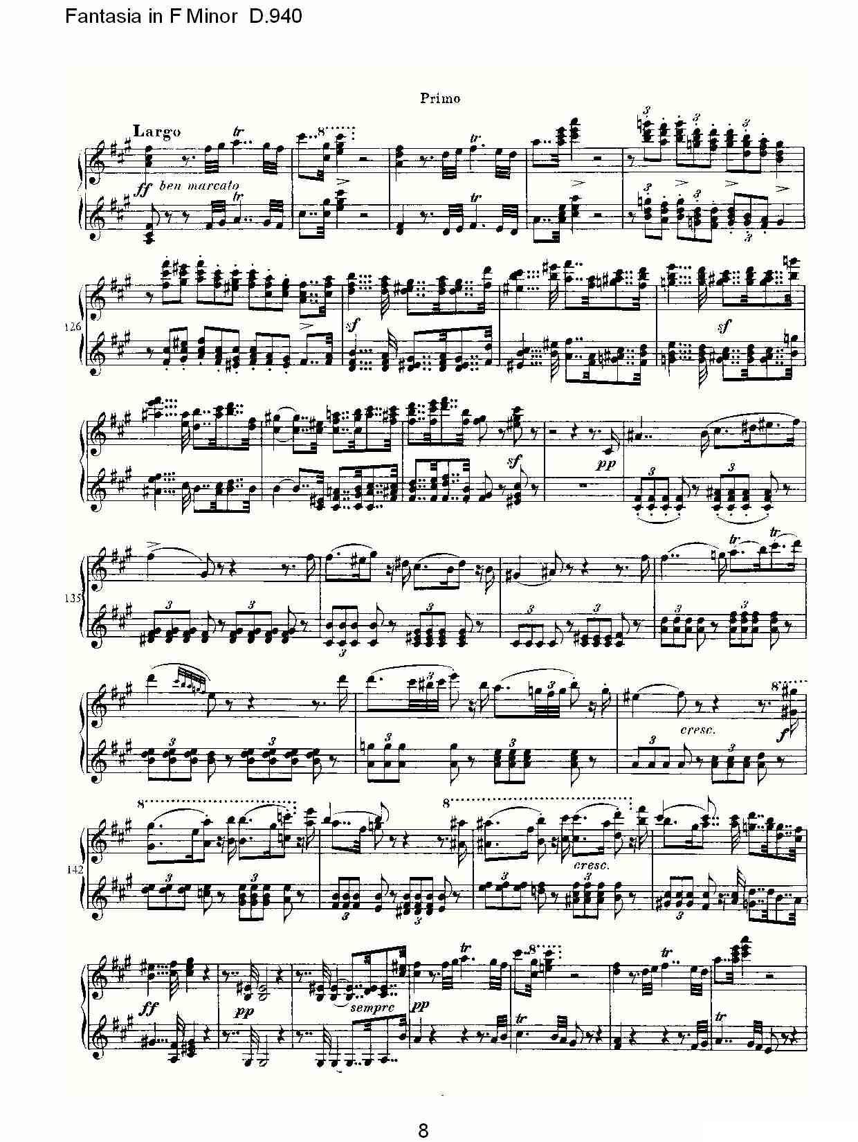 Fantasia in F Minor D.940（F小调幻想曲D.940）钢琴曲谱（图8）