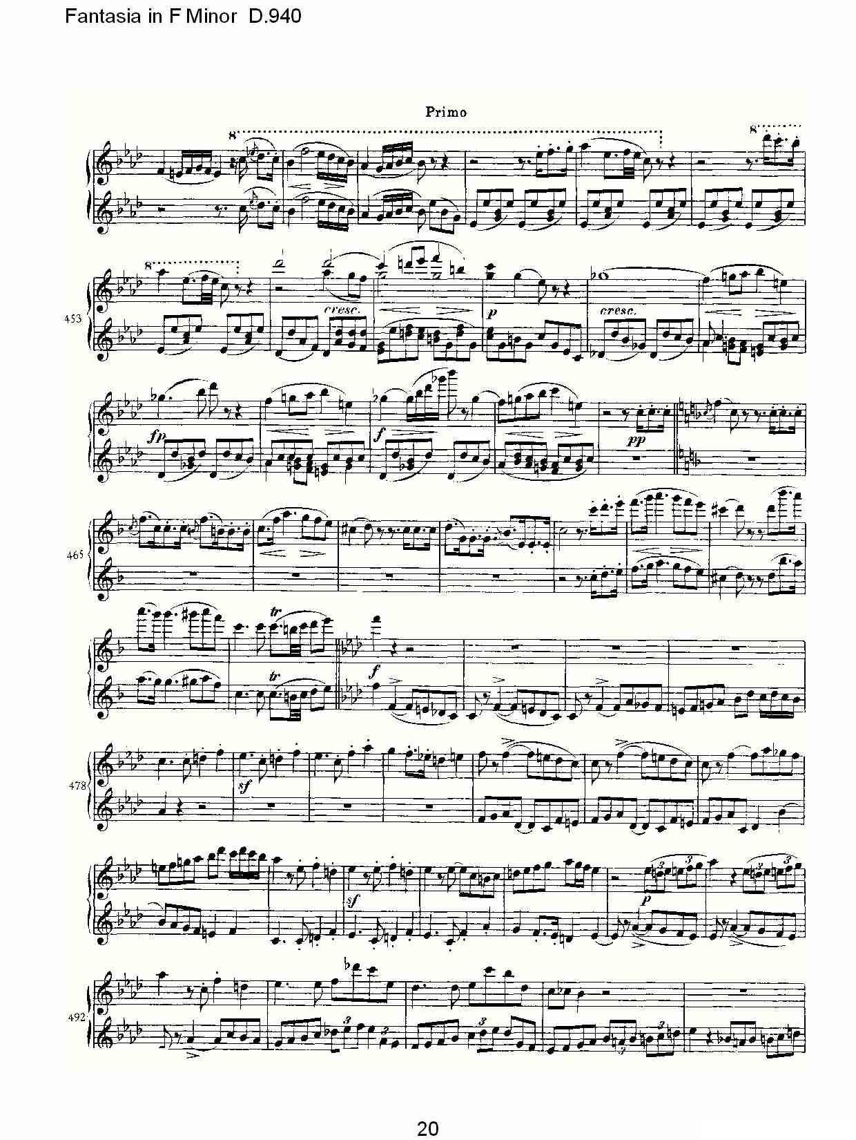 Fantasia in F Minor D.940（F小调幻想曲D.940）钢琴曲谱（图20）