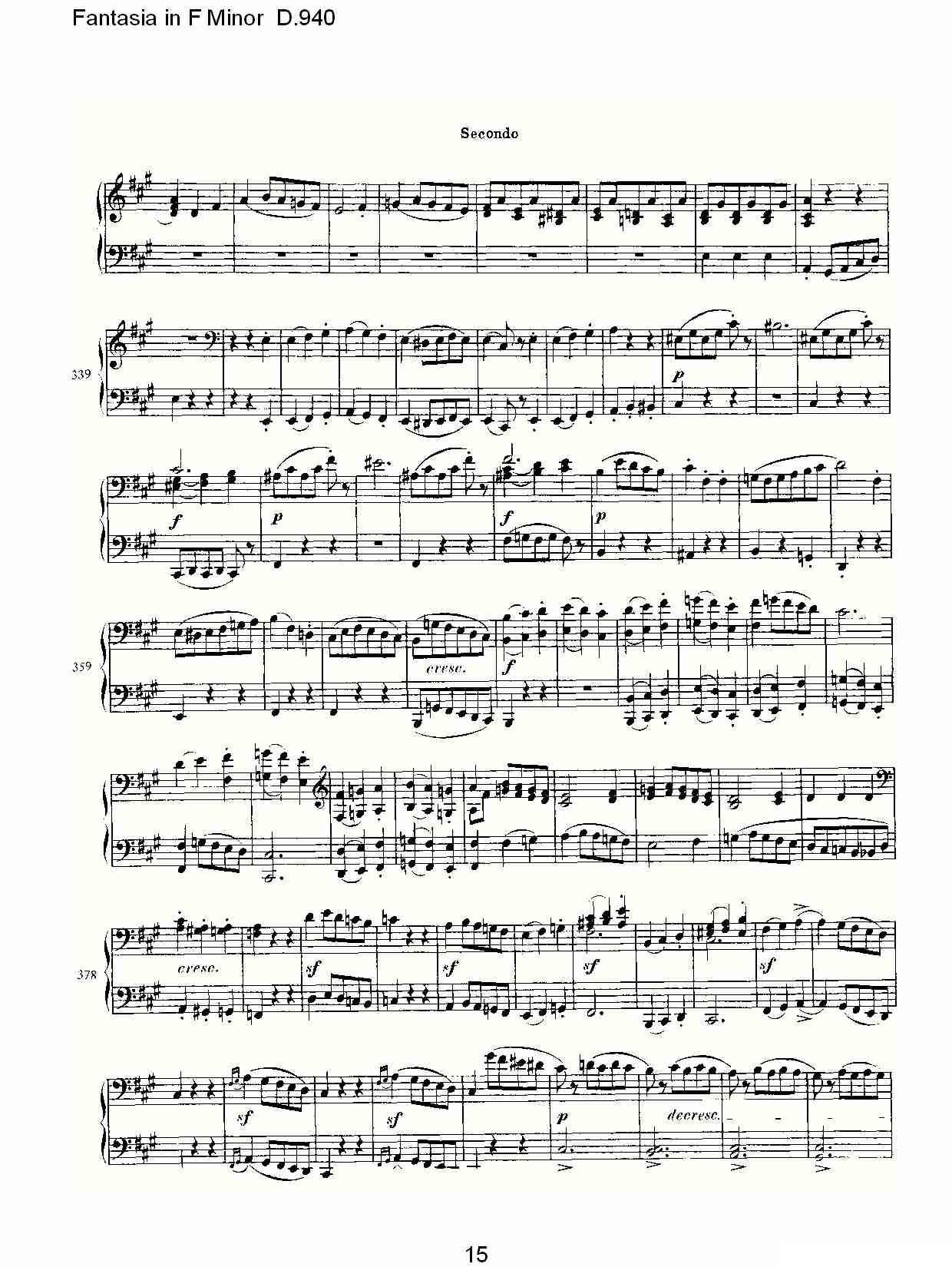 Fantasia in F Minor D.940（F小调幻想曲D.940）钢琴曲谱（图15）