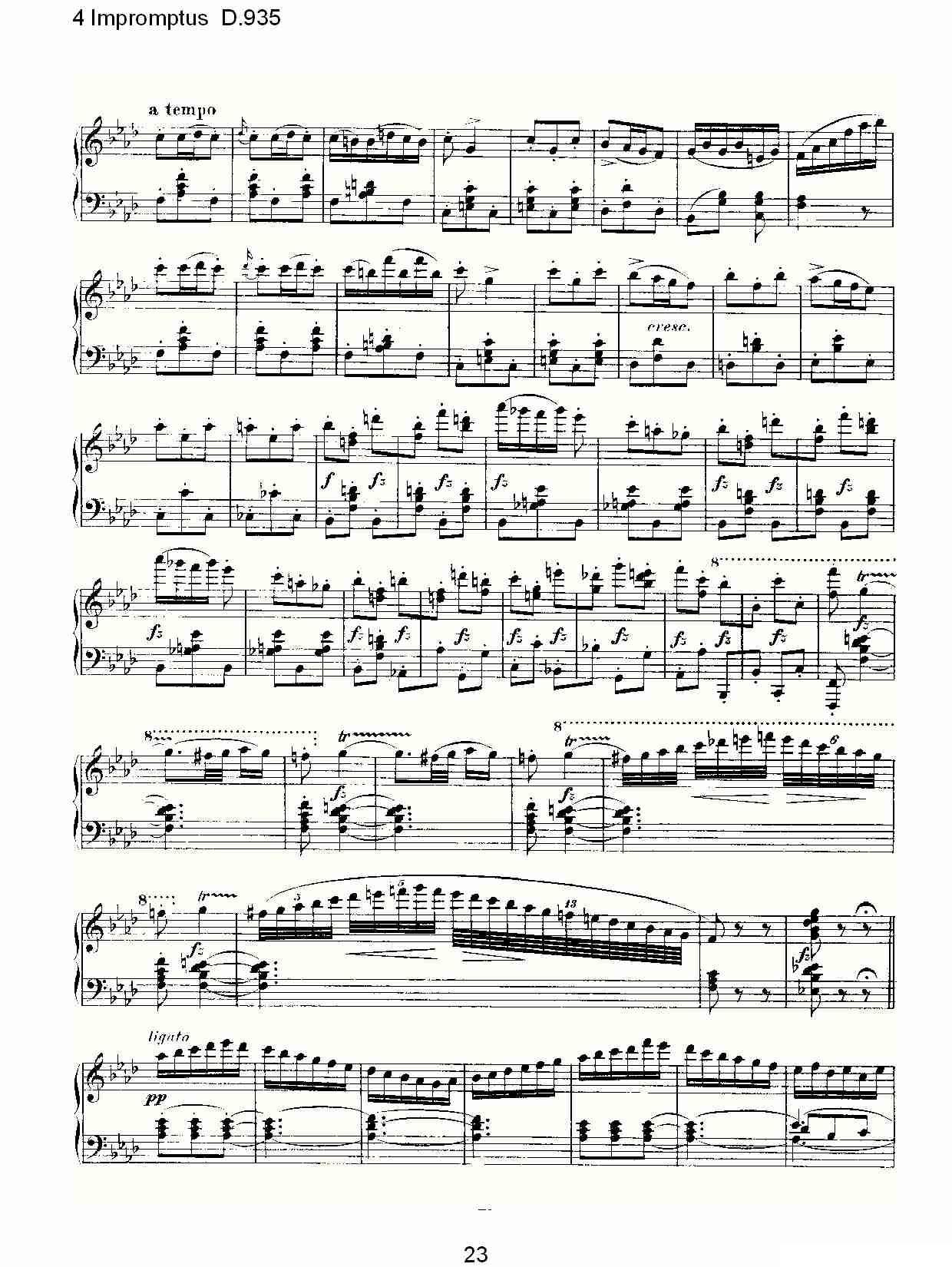 4 Impromptus D.935（4人即兴演奏D.935）钢琴曲谱（图23）