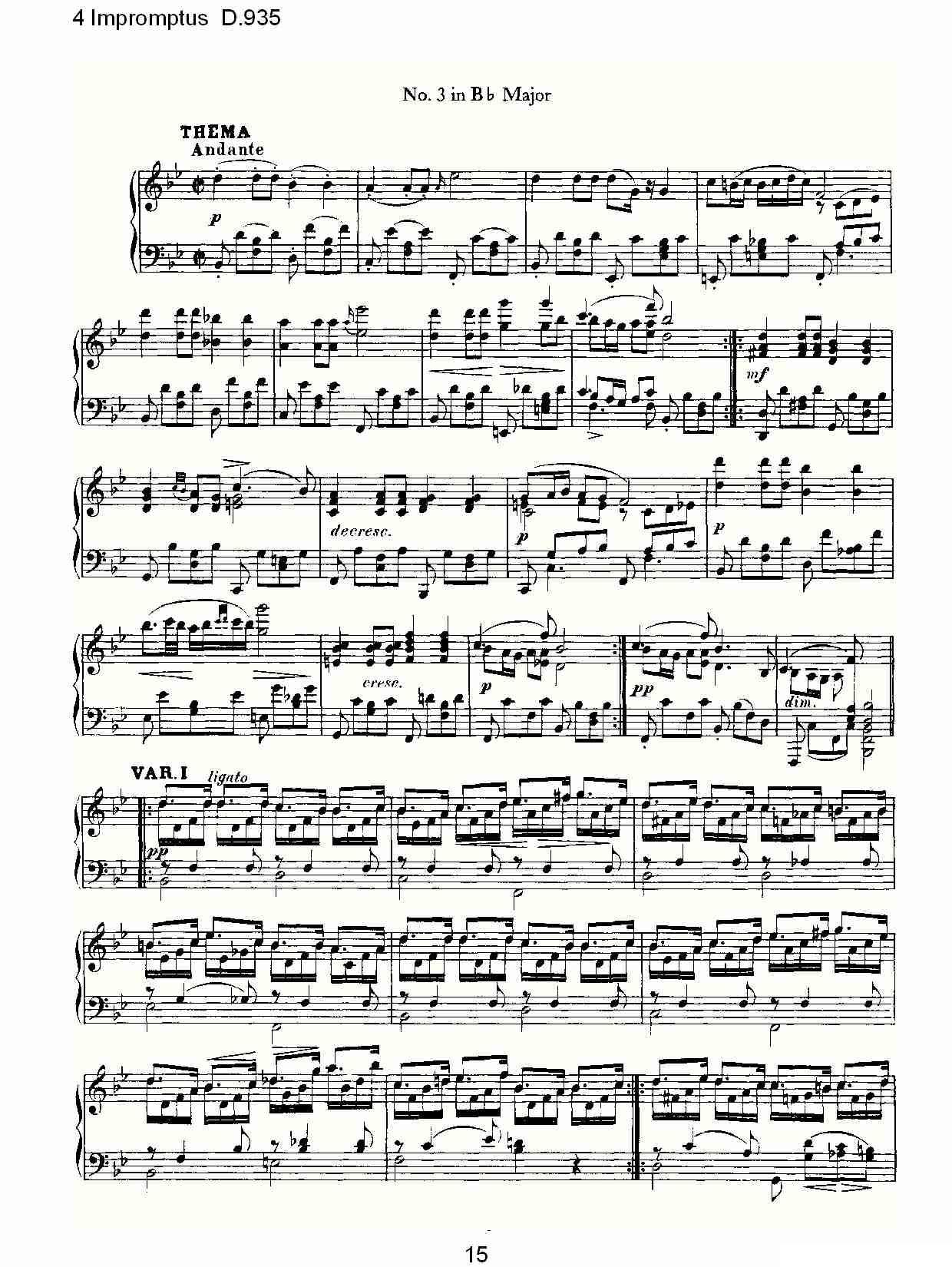4 Impromptus D.935（4人即兴演奏D.935）钢琴曲谱（图15）