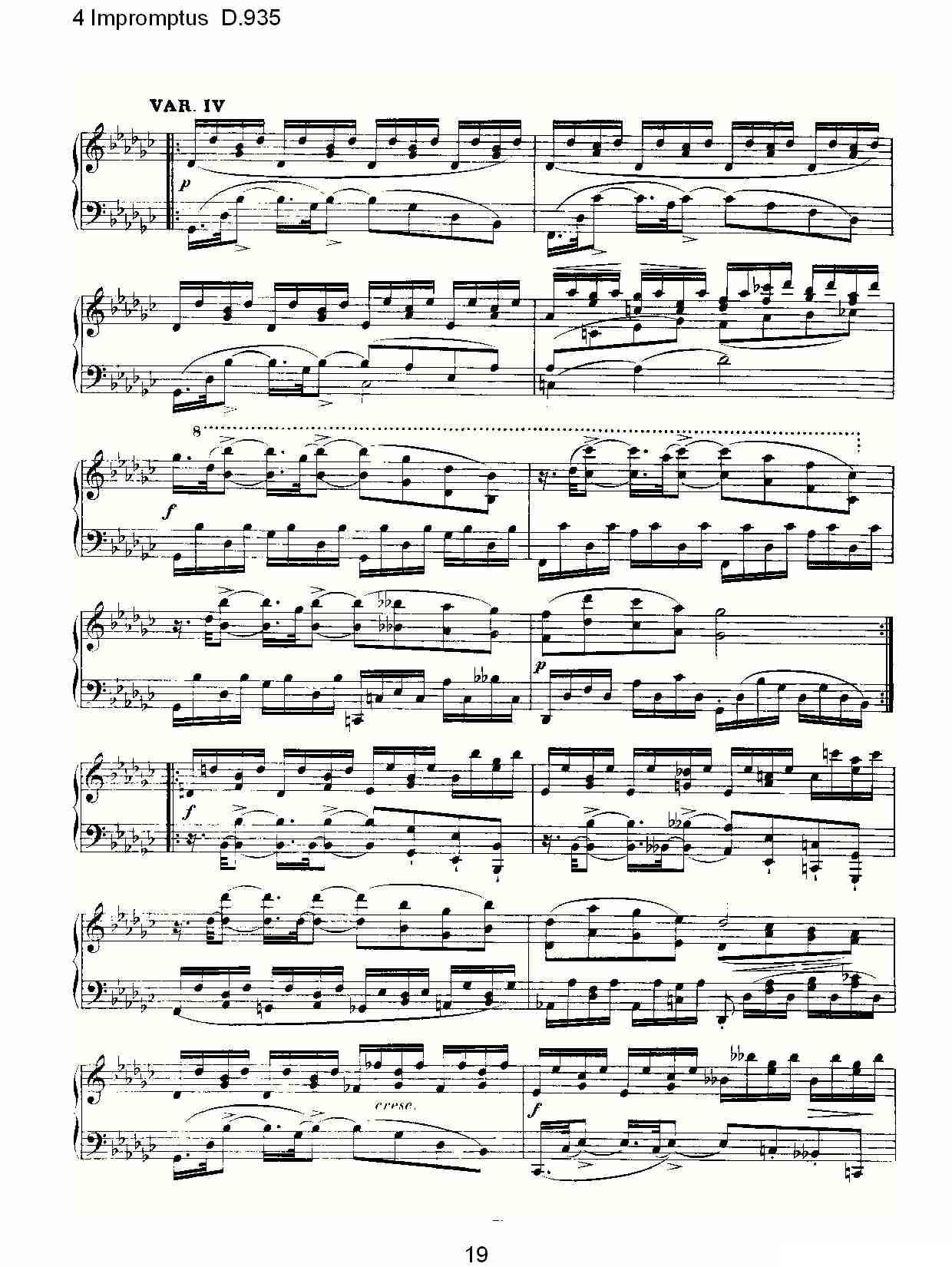 4 Impromptus D.935（4人即兴演奏D.935）钢琴曲谱（图19）