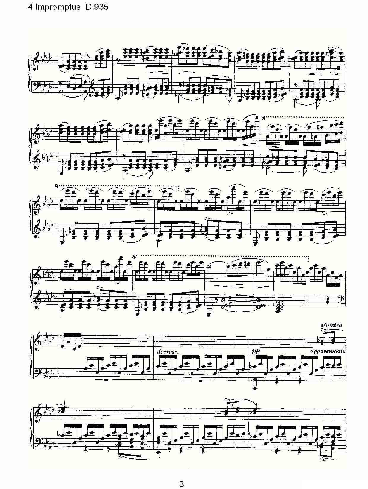 4 Impromptus D.935（4人即兴演奏D.935）钢琴曲谱（图2）