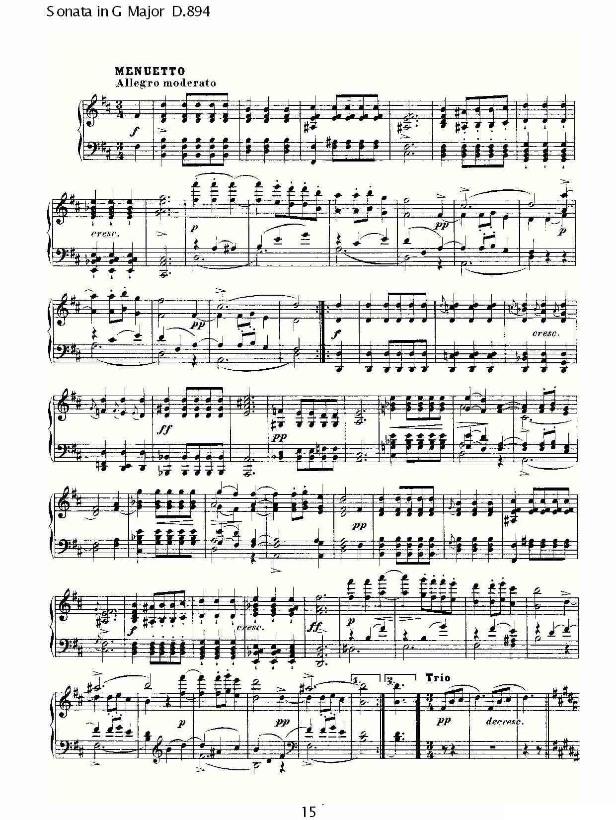 Sonata in G Major D.894（G大调奏鸣曲 D.894）钢琴曲谱（图15）