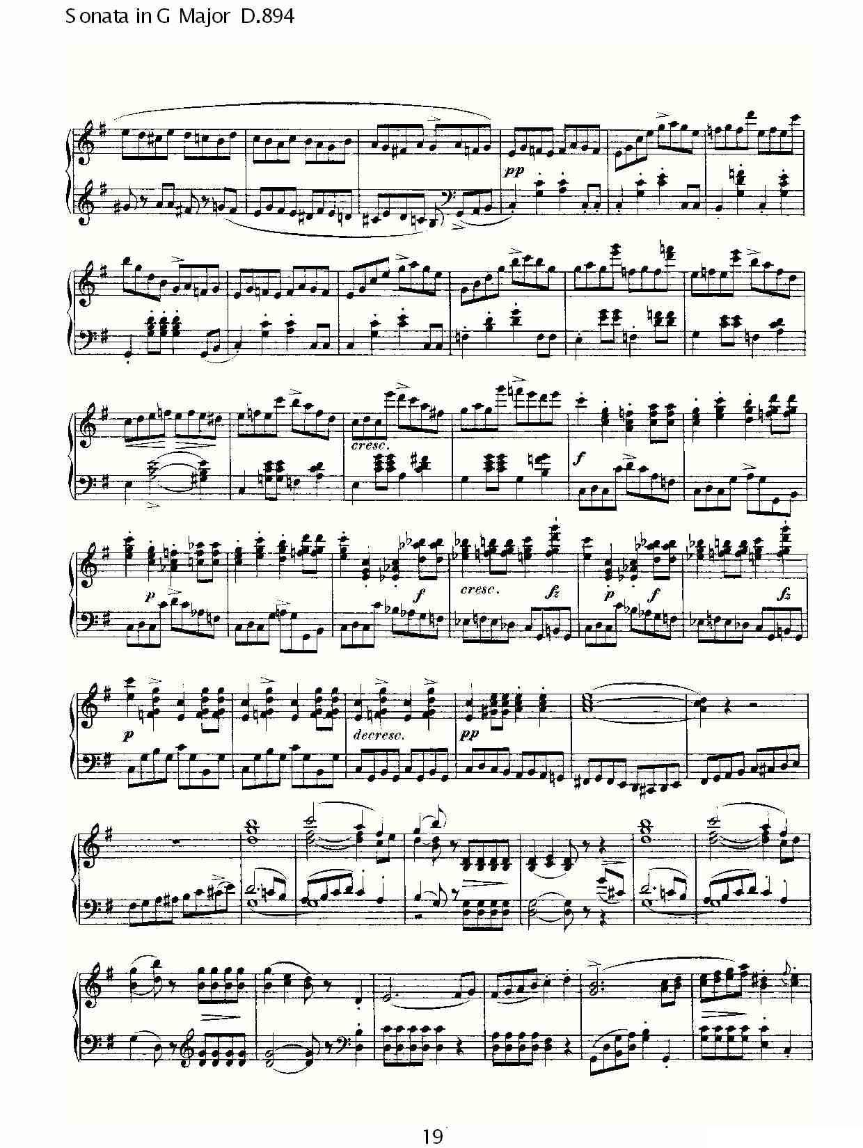 Sonata in G Major D.894（G大调奏鸣曲 D.894）钢琴曲谱（图19）