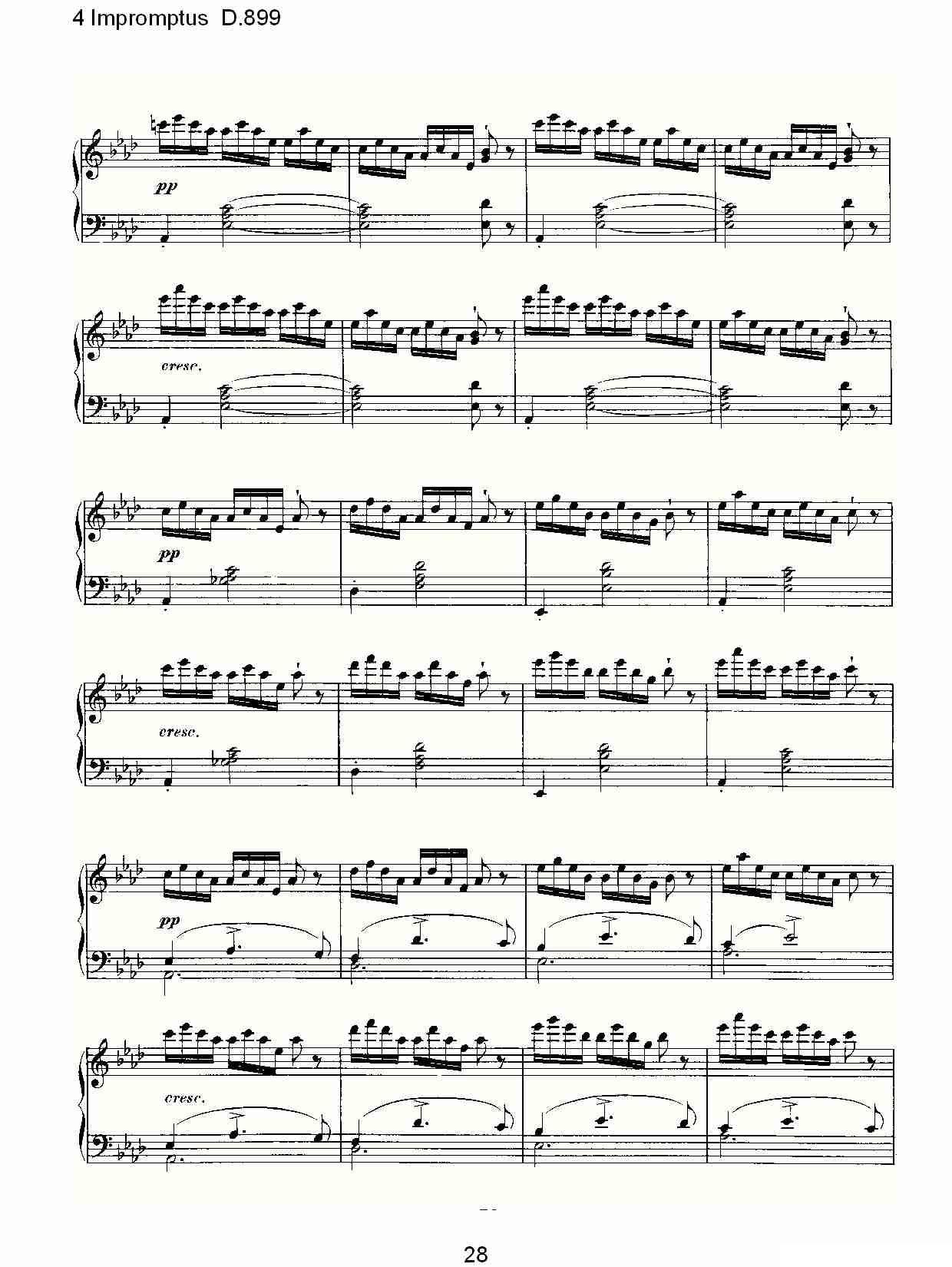 4 Impromptus D.899（4人即兴演奏 D.899）钢琴曲谱（图28）