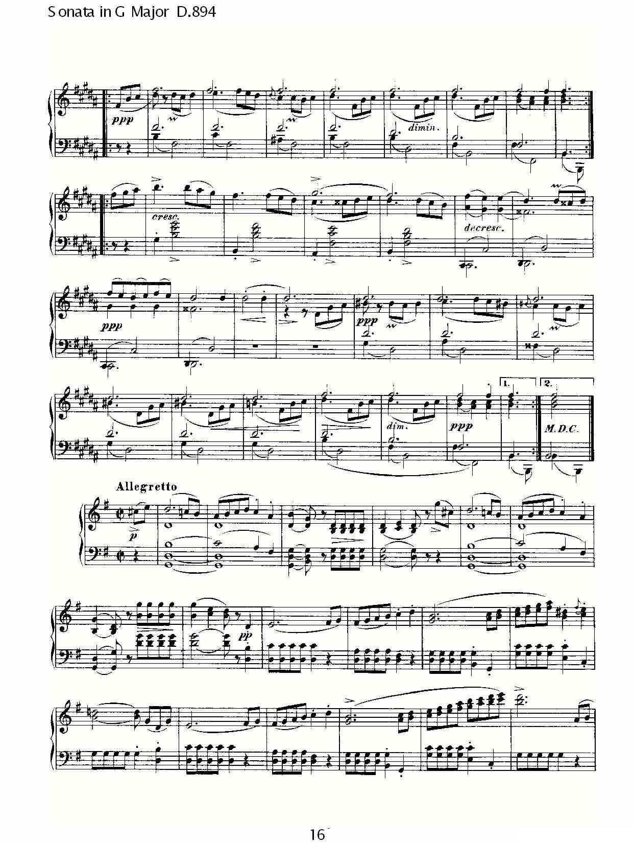 Sonata in G Major D.894（G大调奏鸣曲 D.894）钢琴曲谱（图16）