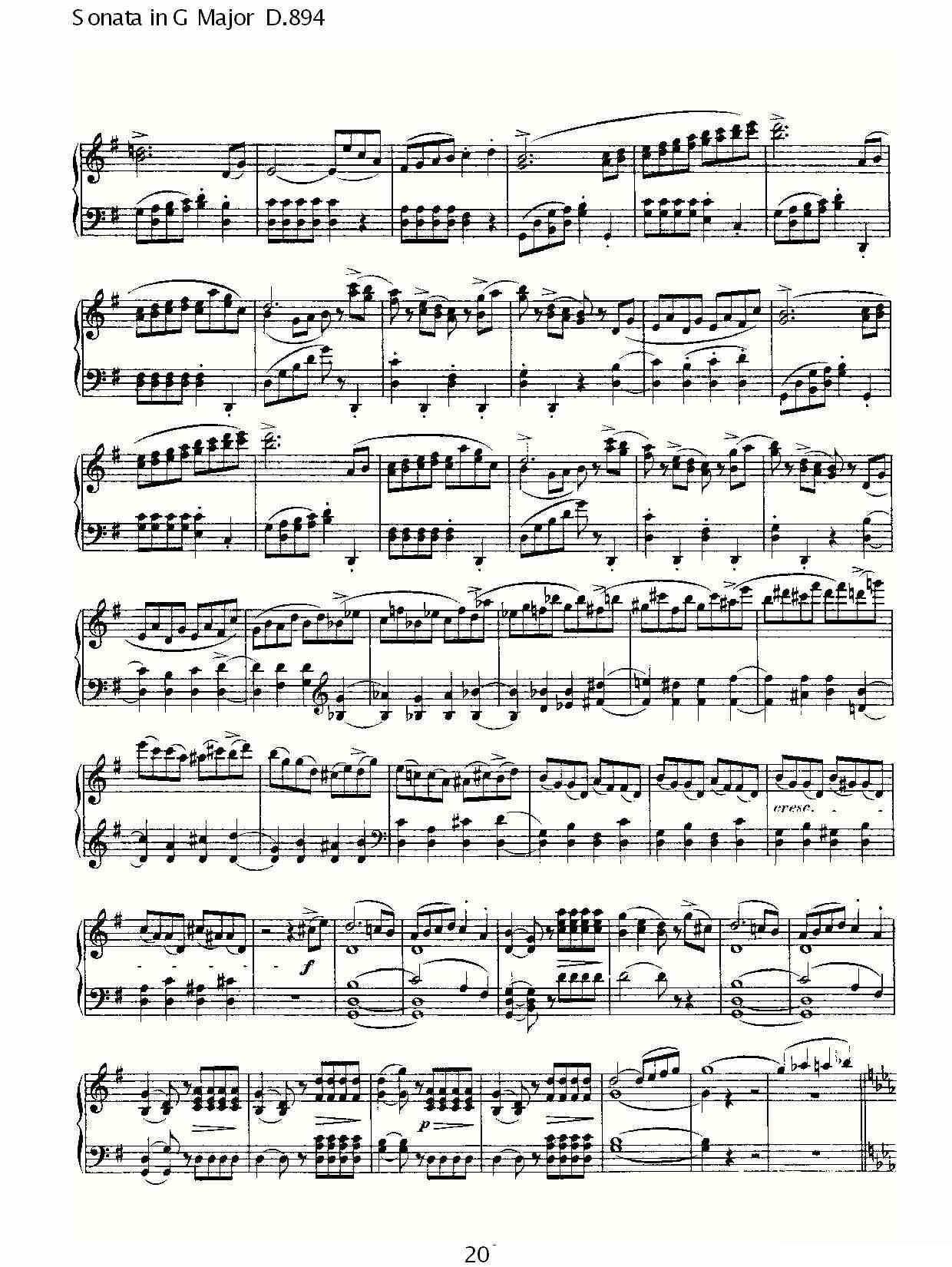 Sonata in G Major D.894（G大调奏鸣曲 D.894）钢琴曲谱（图20）