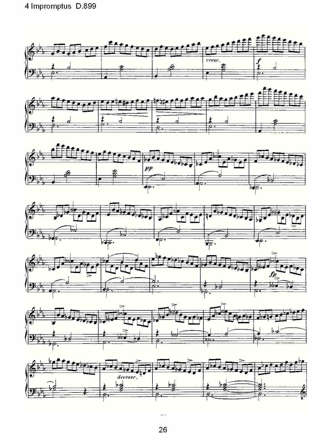4 Impromptus D.899（4人即兴演奏 D.899）钢琴曲谱（图26）