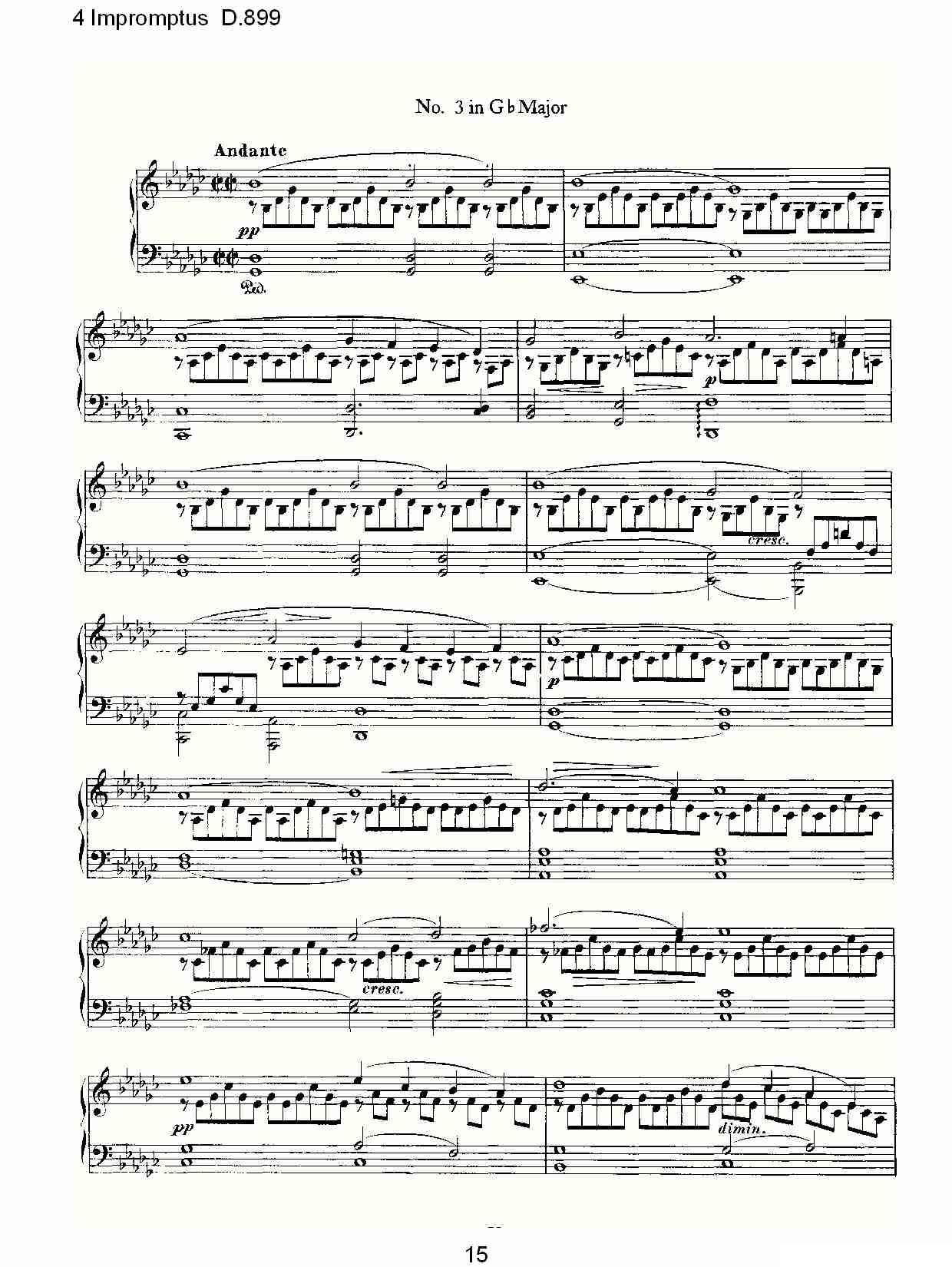 4 Impromptus D.899（4人即兴演奏 D.899）钢琴曲谱（图15）