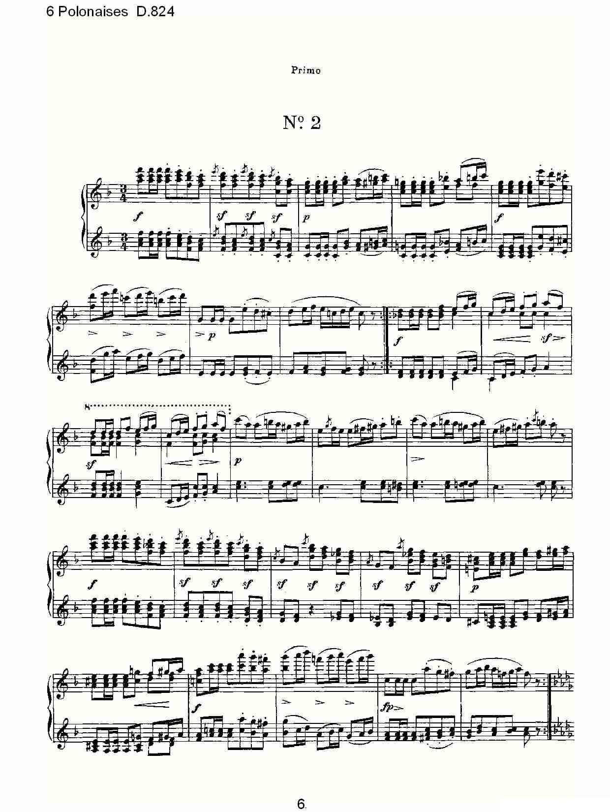 6 Polonaises D.824（6波罗乃兹舞曲 D.824）钢琴曲谱（图6）