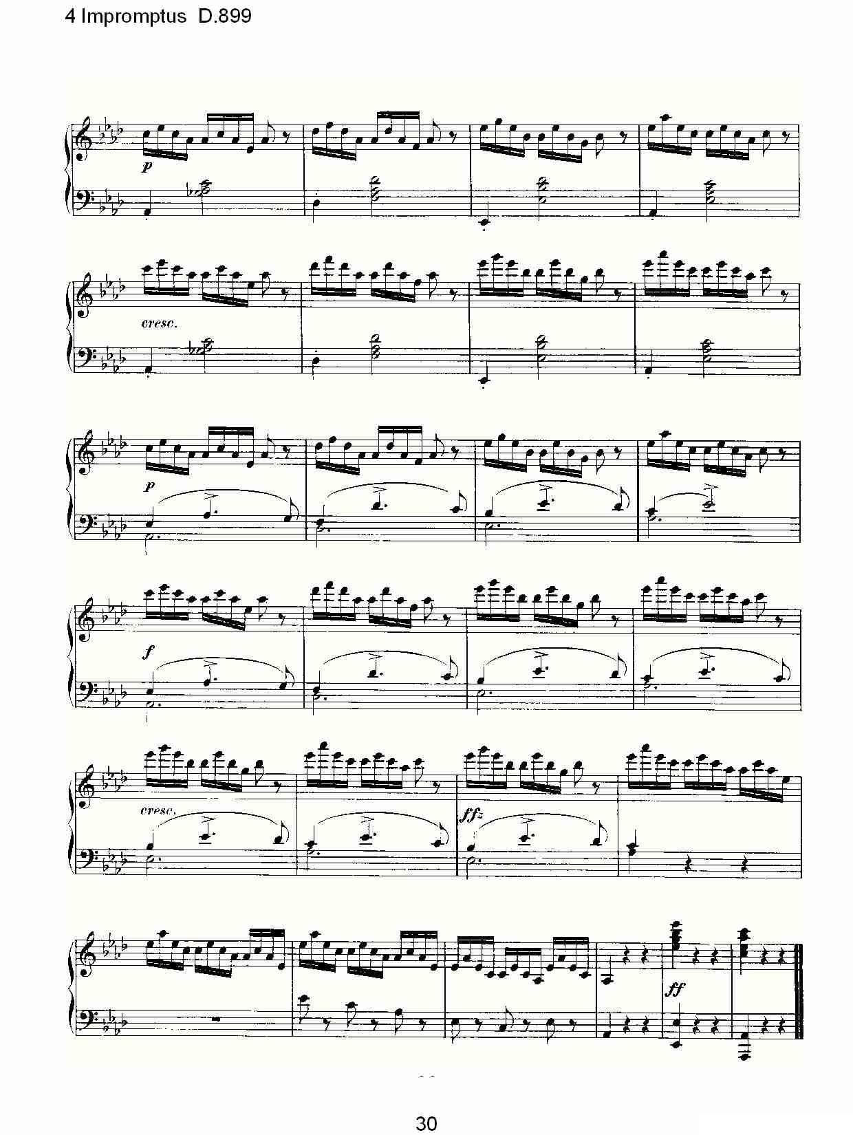 4 Impromptus D.899（4人即兴演奏 D.899）钢琴曲谱（图30）