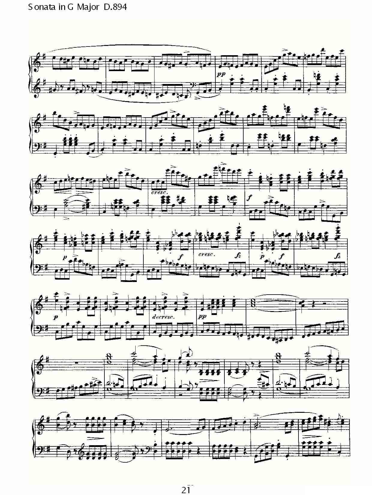 Sonata in G Major D.894（G大调奏鸣曲 D.894）钢琴曲谱（图22）
