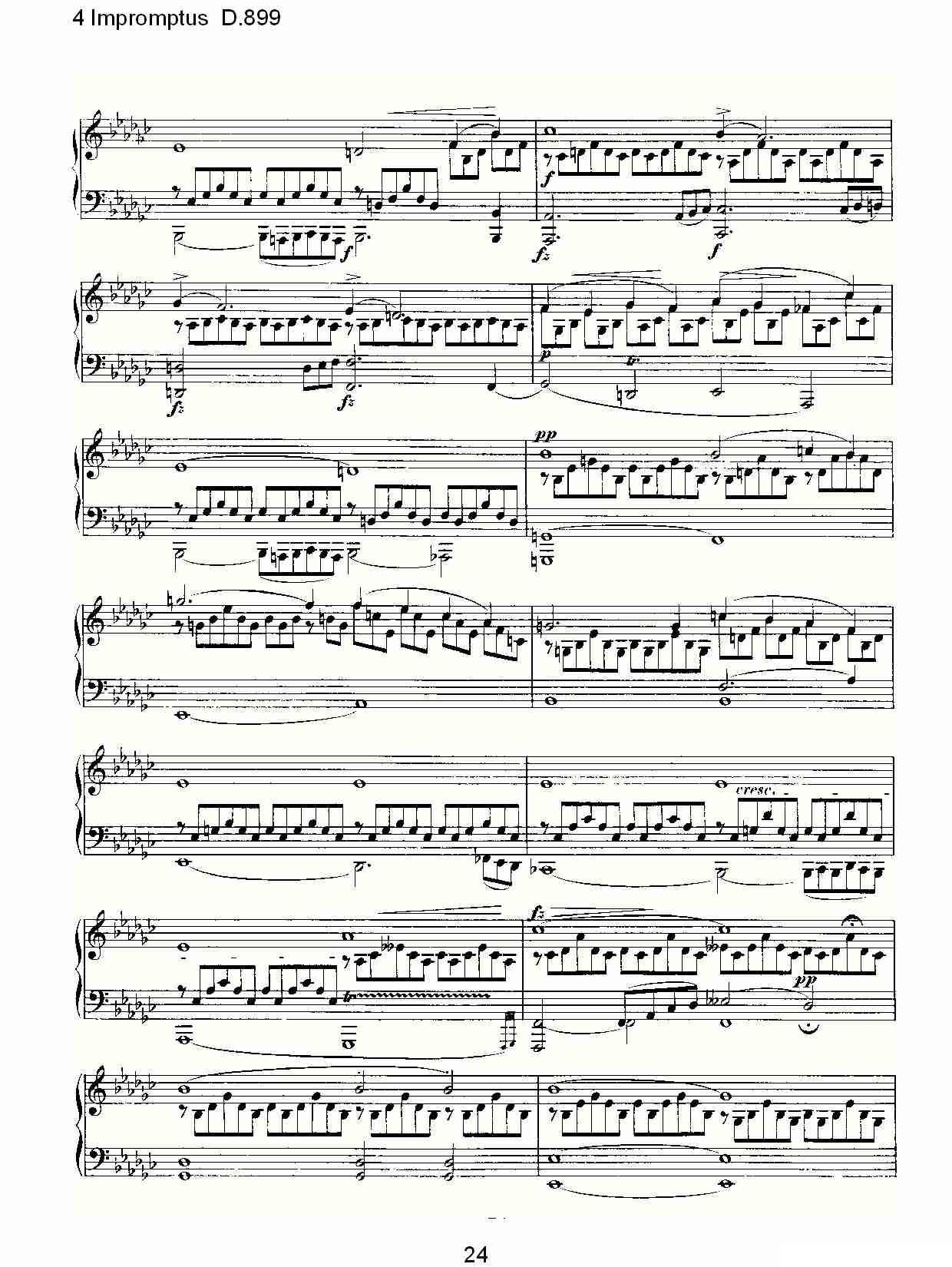 4 Impromptus D.899（4人即兴演奏 D.899）钢琴曲谱（图24）