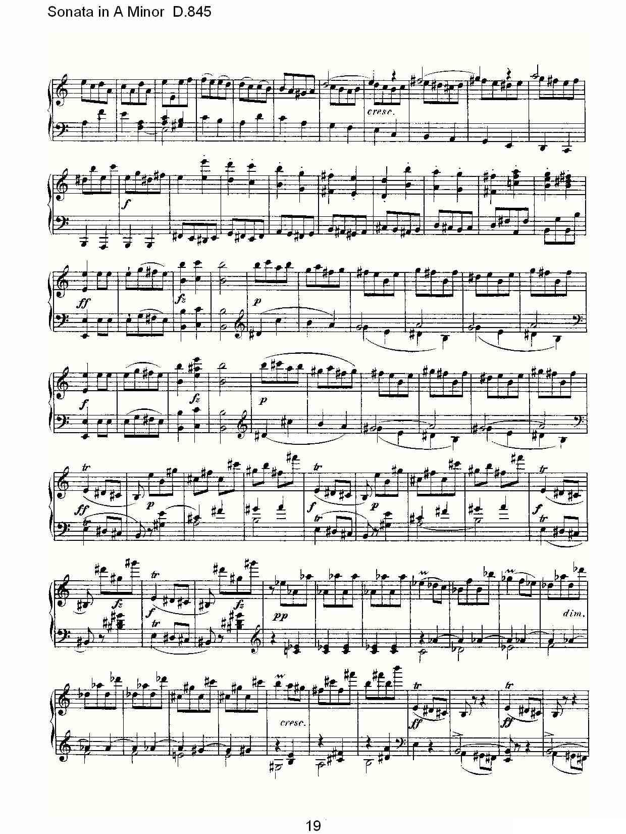 Sonata in A Minor D.845（A小调奏鸣曲 D.845）钢琴曲谱（图19）