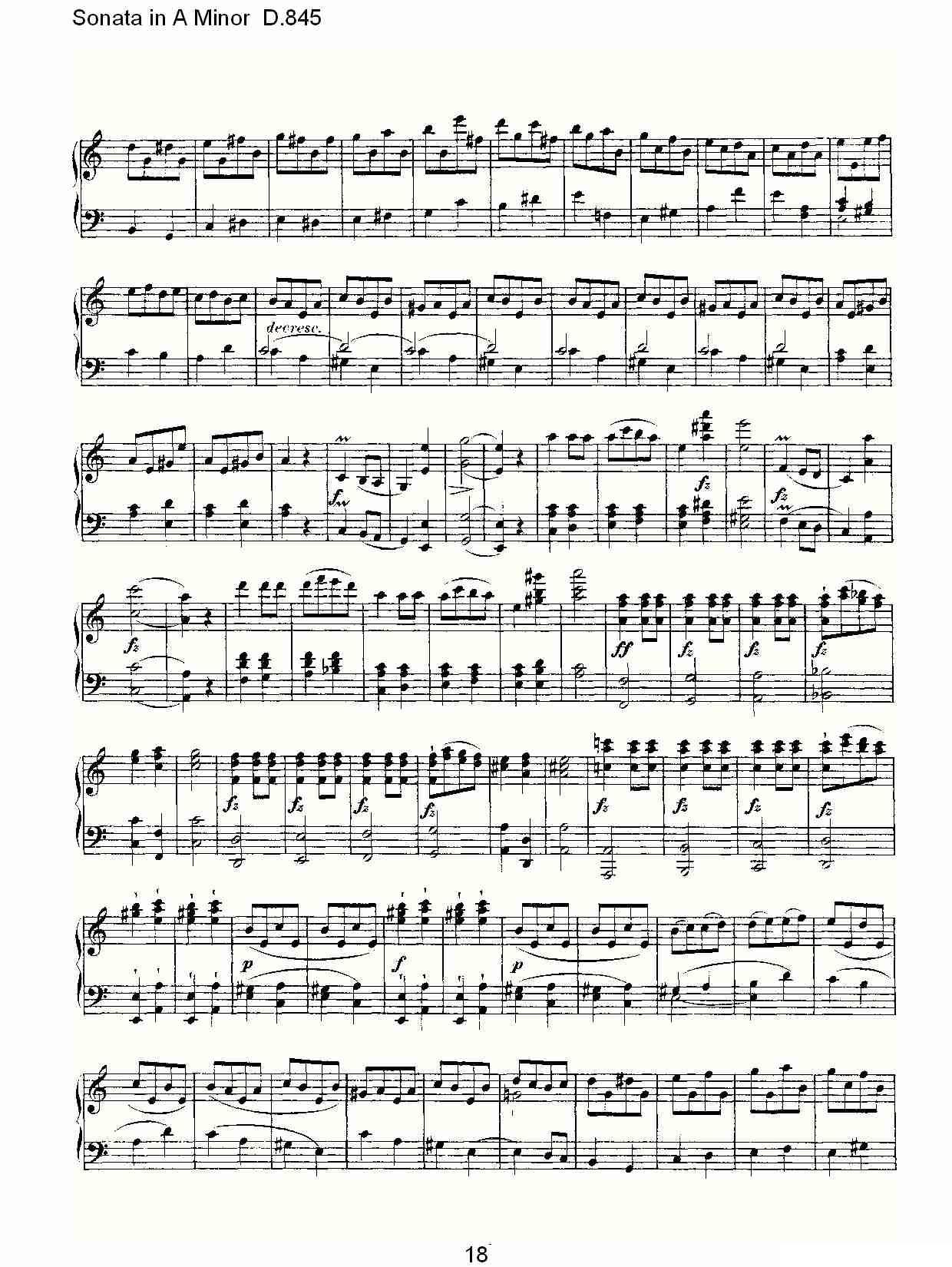 Sonata in A Minor D.845（A小调奏鸣曲 D.845）钢琴曲谱（图18）