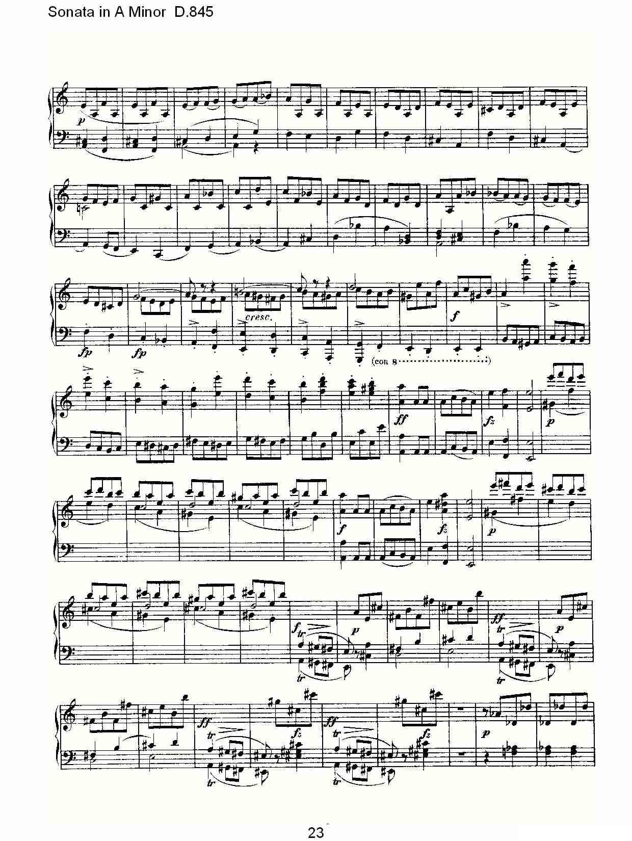 Sonata in A Minor D.845（A小调奏鸣曲 D.845）钢琴曲谱（图23）