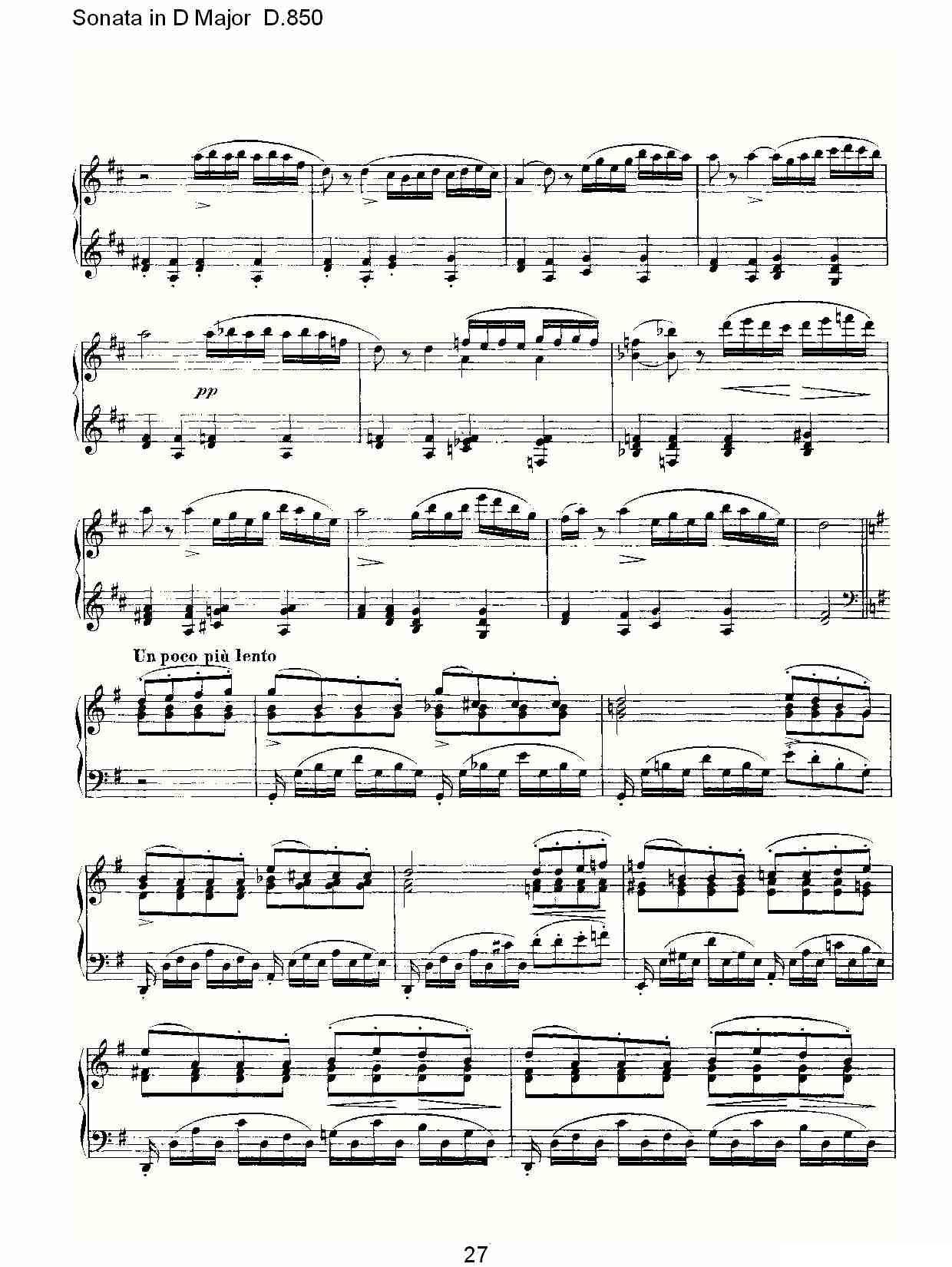 Sonata in D Major D.850（D大调奏鸣曲 D.850）钢琴曲谱（图27）