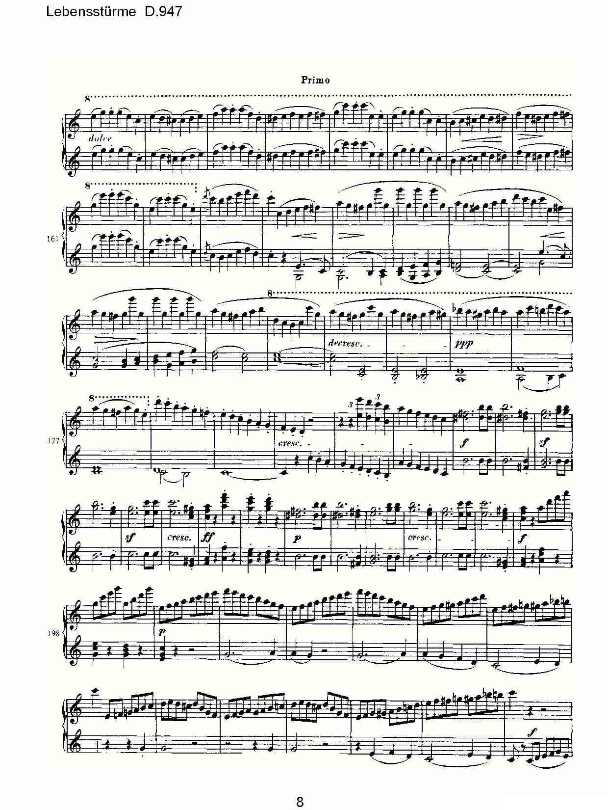 Lebensstürme D.947钢琴曲谱（图8）