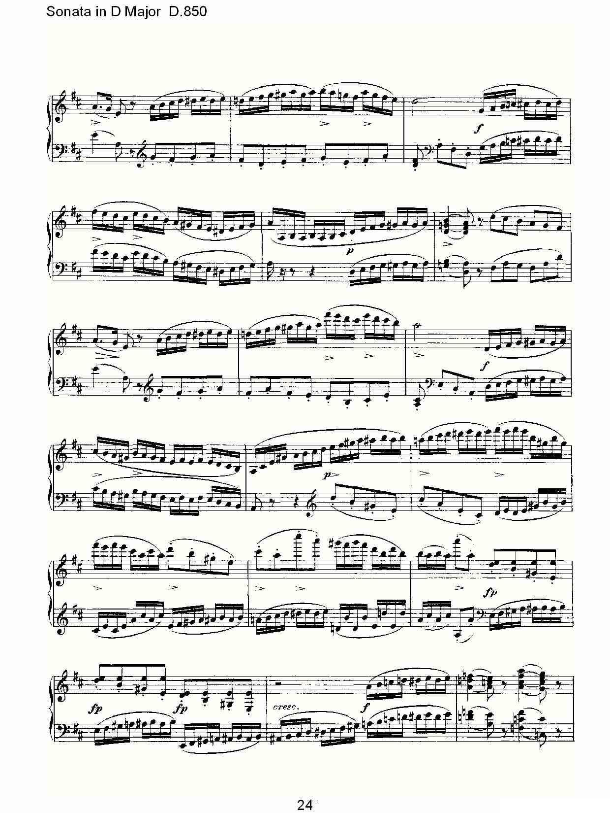 Sonata in D Major D.850（D大调奏鸣曲 D.850）钢琴曲谱（图24）
