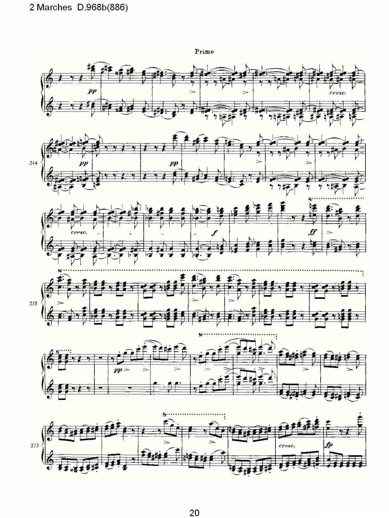 2 Marches D.968b（886 [2进行曲 D.968]）钢琴曲谱（图20）