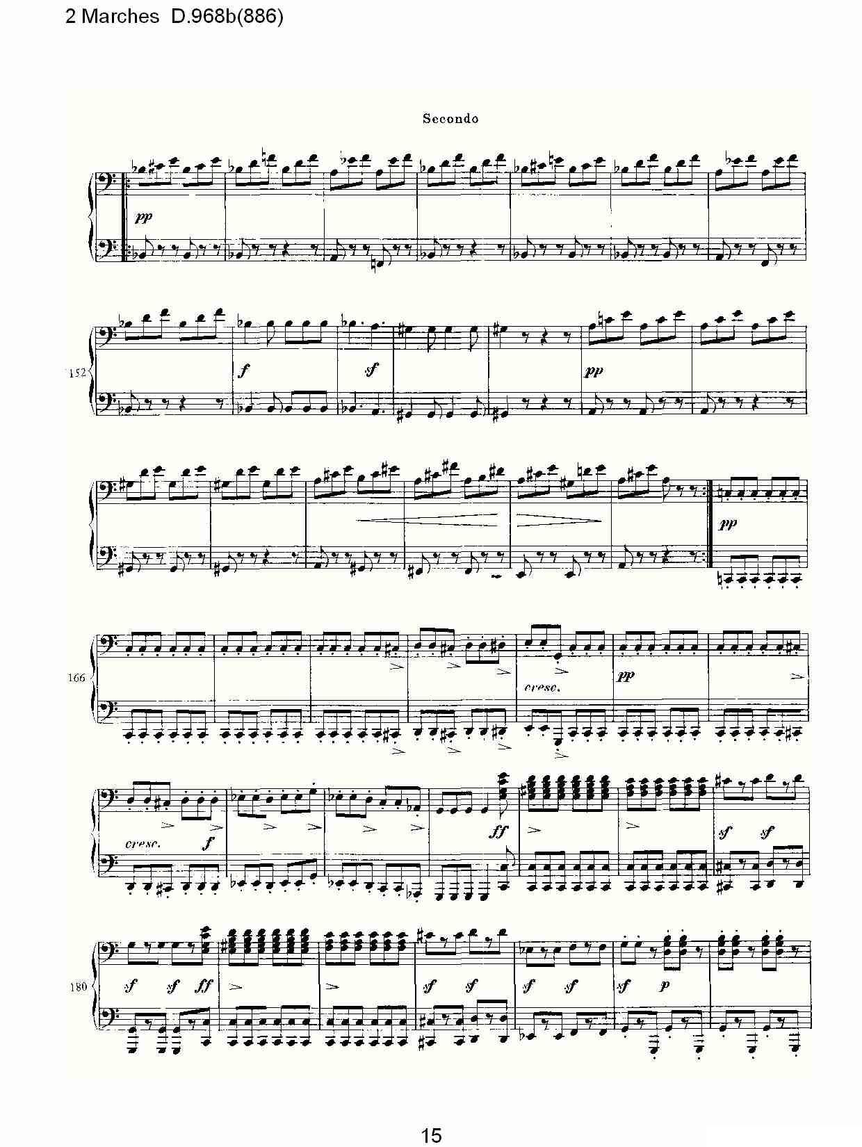 2 Marches D.968b（886 [2进行曲 D.968]）钢琴曲谱（图15）