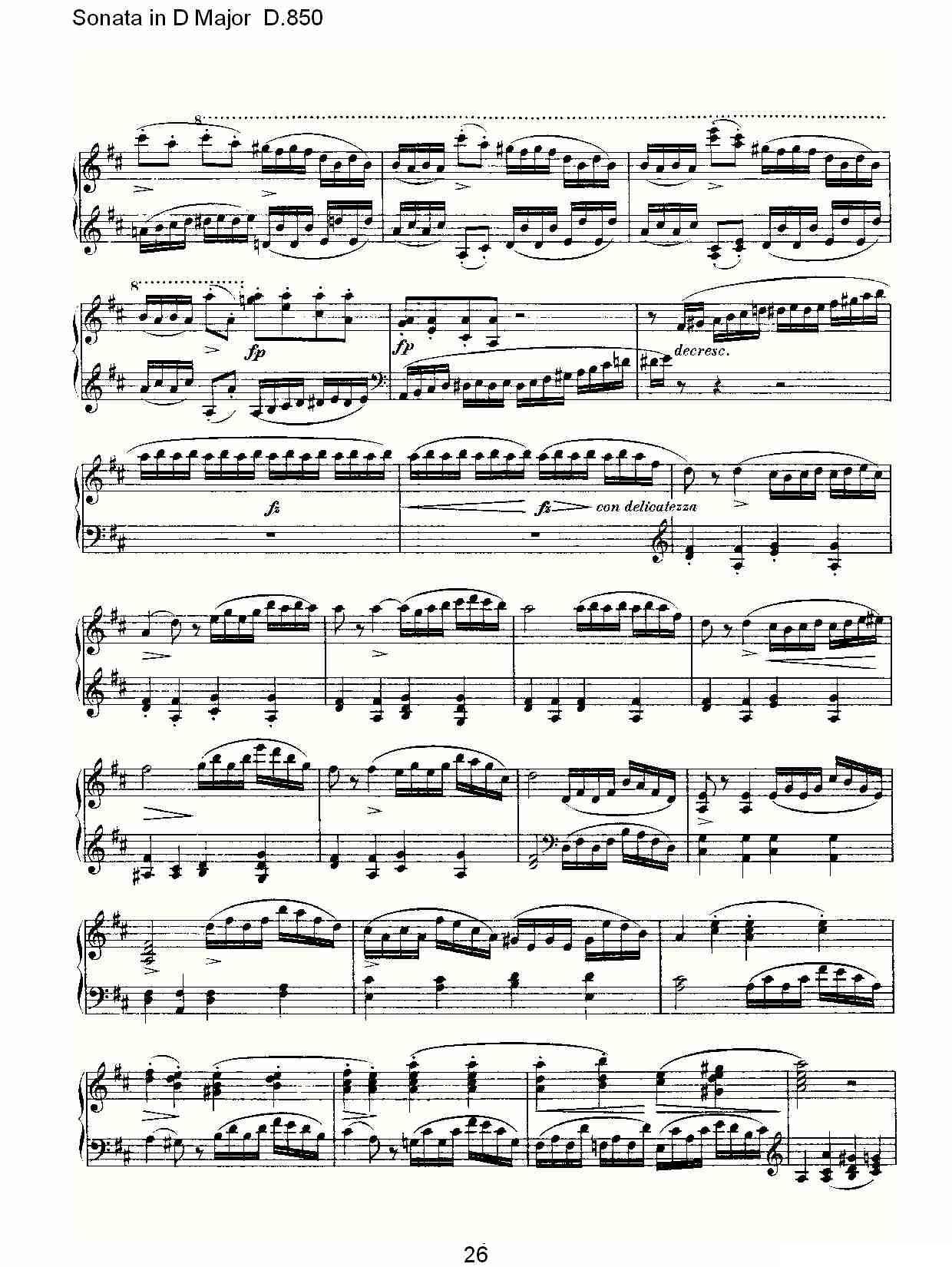 Sonata in D Major D.850（D大调奏鸣曲 D.850）钢琴曲谱（图26）